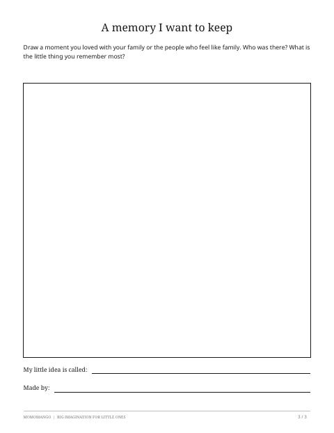 Preview of the family memories imagination drawing page