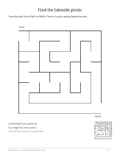 Preview of the father’s day maze worksheet