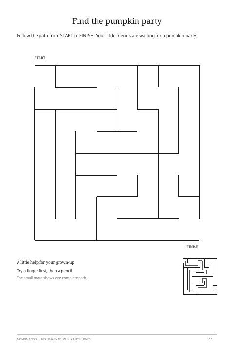 Preview of the halloween maze worksheet