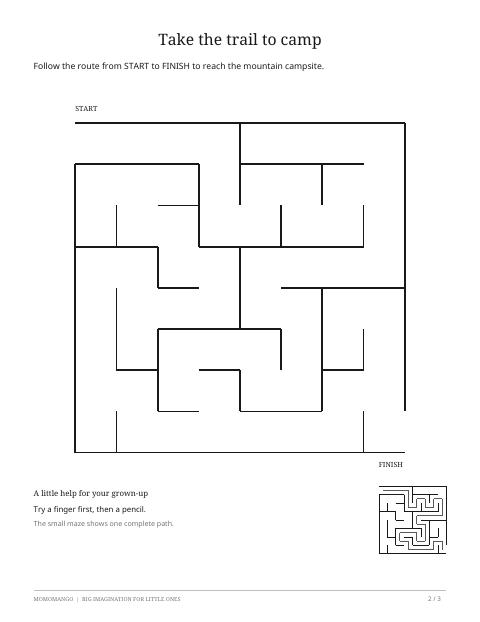 Preview of the travel maze worksheet